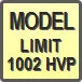 Piktogram - Model: Limit 1002 HVP